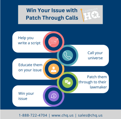 patch through calls, issues, legislation